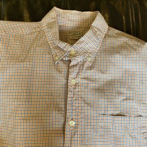 Orange and blue jcrew dress shirt